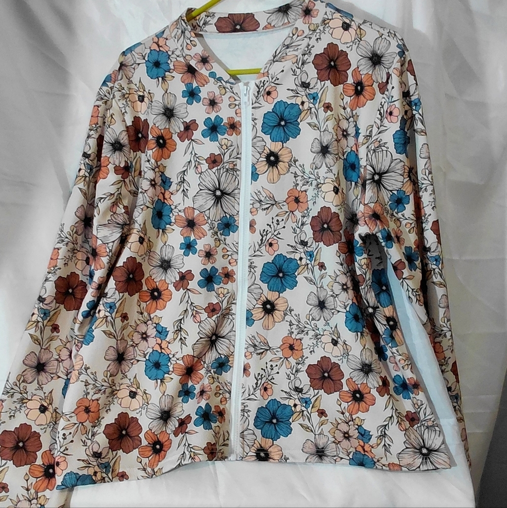 Floral Bomber Jacket in Multicolor
